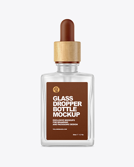 Frosted Dropper Bottle Mockup PSD #1
