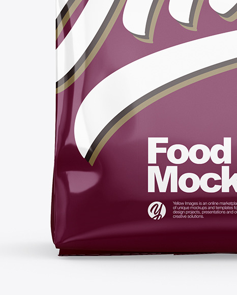 Glossy Food Bag Mockup PSD #2