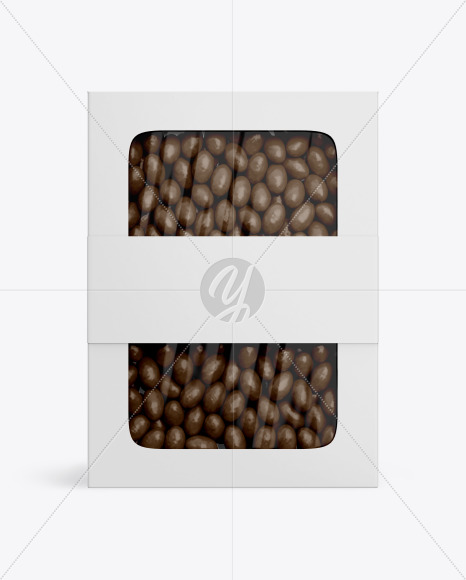 Download Box With Chocolate Dragee Mockup In Box Mockups On Yellow Images Object Mockups