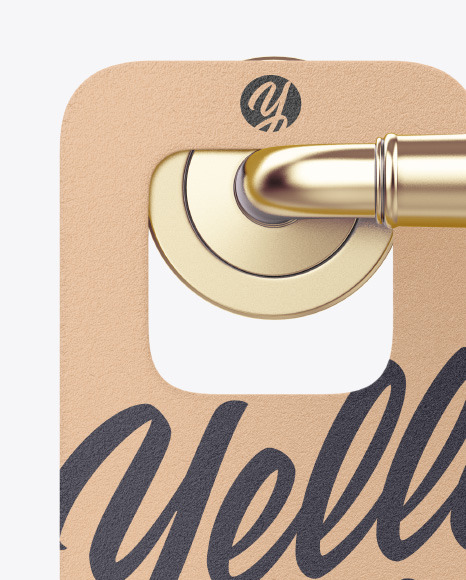Kraft Door Hanger Mockup PSD #2