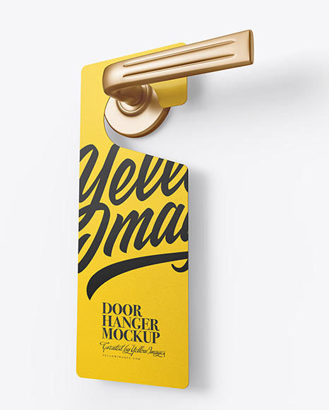 Paper Door Hanger Mockup PSD #2