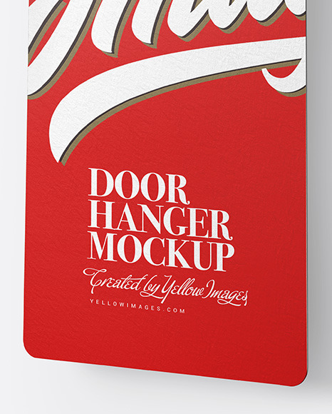 Paper Door Hanger Mockup PSD #6