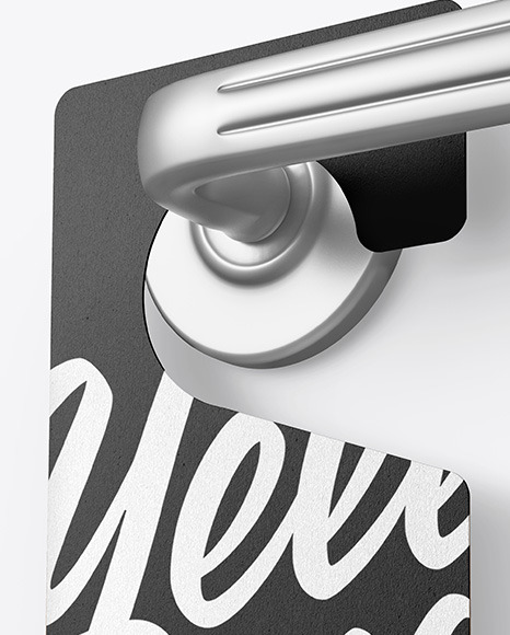 Kraft Door Hanger Mockup PSD #1