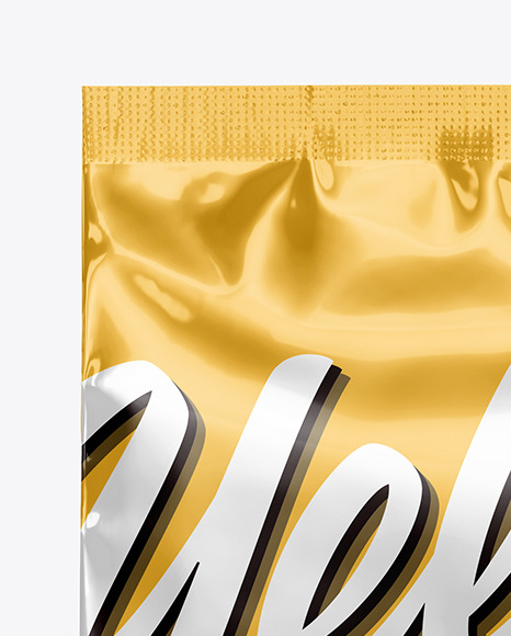 Glossy Metallic Food Bag Mockup PSD #1