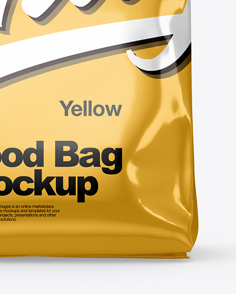 Glossy Metallic Food Bag Mockup PSD #6