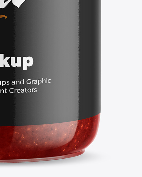 BBQ Sauce Jar Mockup PSD #6