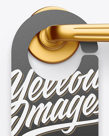 Kraft Door Hanger Mockup PSD #1