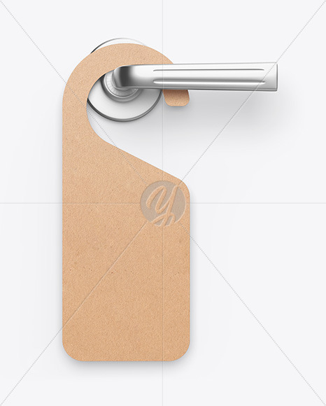 Kraft Door Hanger Mockup PSD #3