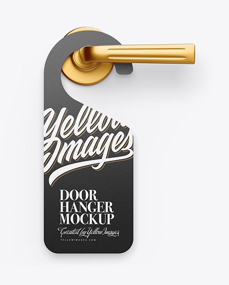 Kraft Door Hanger Mockup PSD #2
