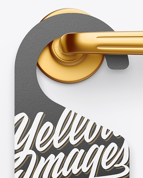 Kraft Door Hanger Mockup PSD #1