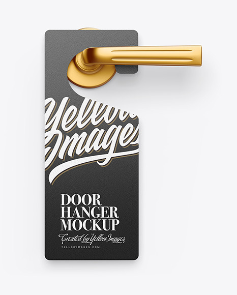 Kraft Door Hanger Mockup PSD #2