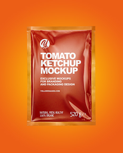 Tomato Ketchup Package Mockup PSD #2