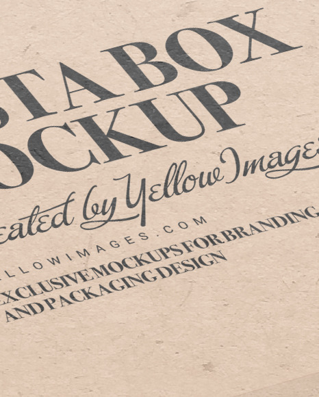 Kraft Box with Spaghetti Mockup PSD #1