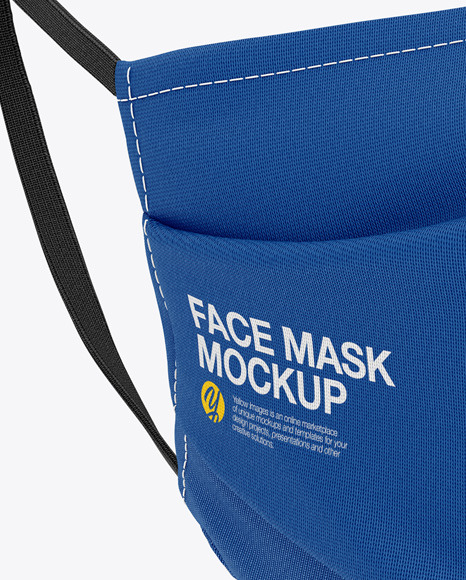 Download Face Mack Mockup Front Side View In Apparel Mockups On Yellow Images Object Mockups