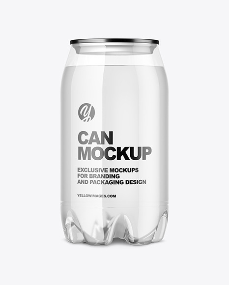 Download Clear Pet Water Can Mockup In Can Mockups On Yellow Images Object Mockups