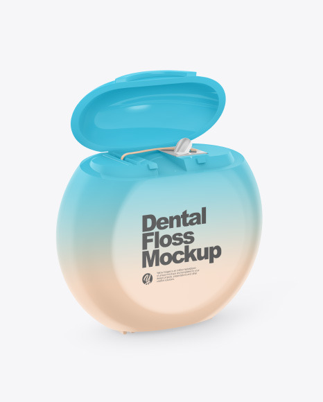 Glossy Dental Floss Box Mockup PSD #2