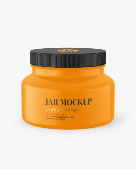 Glossy Paint Jar Mockup
