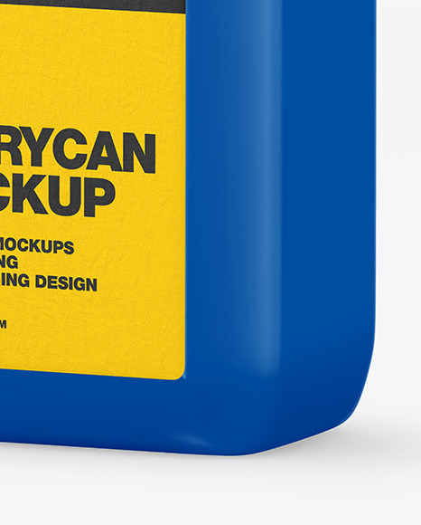 Plastic Jerrycan Mockup   Half Side View PSD #1