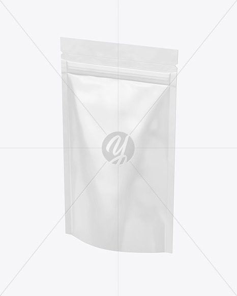 Download Glossy Stand Up Pouch Mockup In Pouch Mockups On Yellow Images Object Mockups