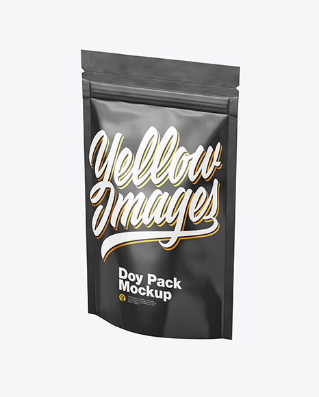 Download Glossy Stand Up Pouch Mockup In Pouch Mockups On Yellow Images Object Mockups