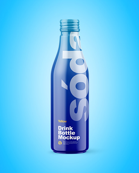 Glossy Drink Bottle Mockup PSD #7