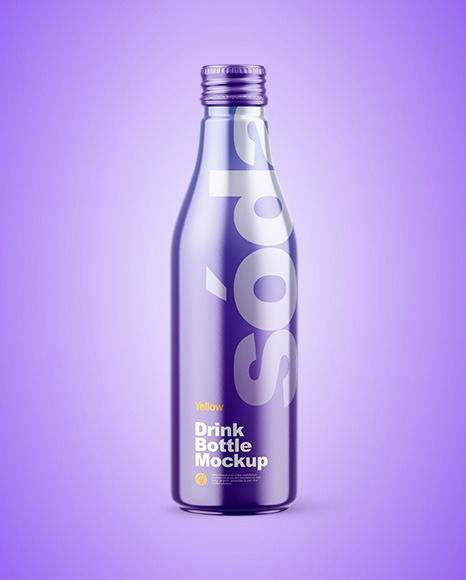Metallic Drink Bottle Mockup PSD #7