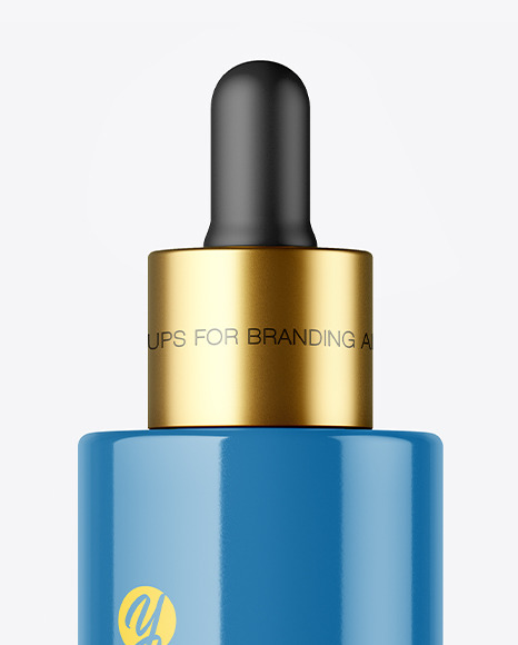 Glossy Dropper Bottle Mockup PSD #1