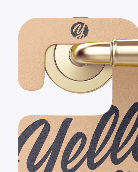 Kraft Door Hanger Mockup PSD #2