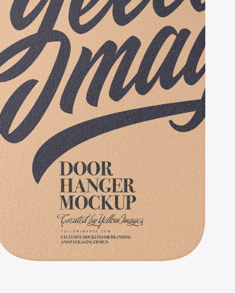 Kraft Door Hanger Mockup PSD #1