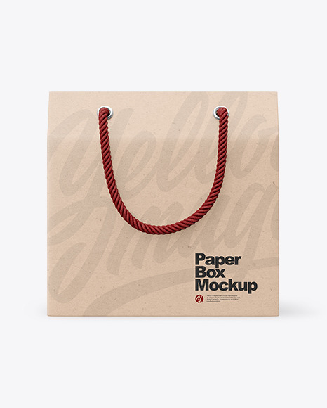 Kraft Paper Box with Handles Mockup