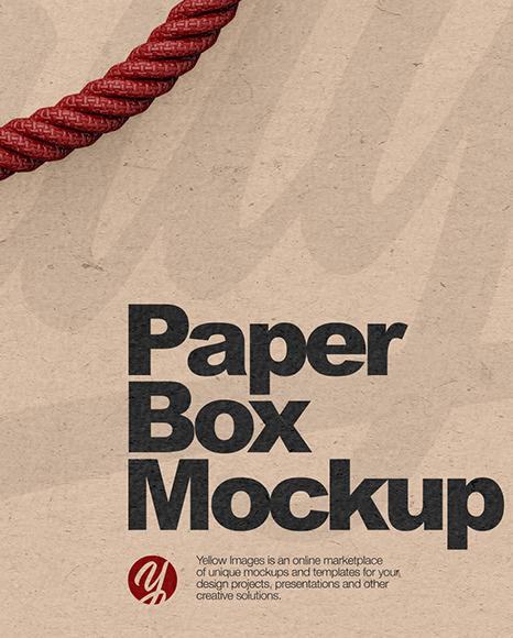 Kraft Paper Box with Handles Mockup PSD #1