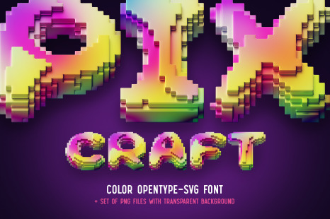 Pixcraft – Color Bitmap Font.
