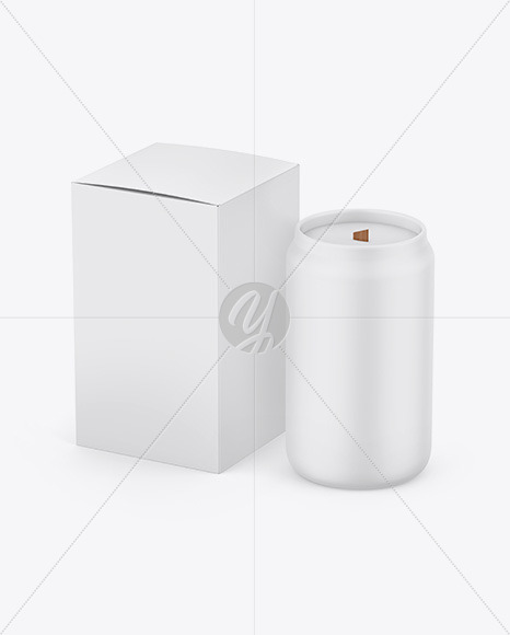 Download Paper Box W Matte Candle Mockup In Box Mockups On Yellow Images Object Mockups