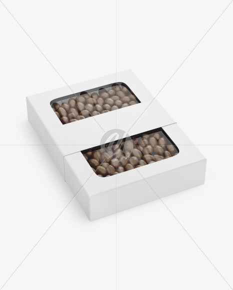 Download Box Of Chocolate Sweets Mockup In Box Mockups On Yellow Images Object Mockups