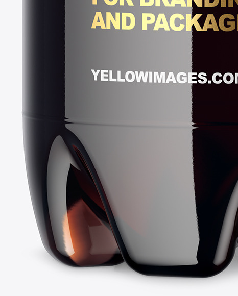 Clear PET Can with Dark Drink Mockup PSD #1