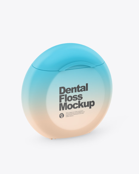 Glossy Dental Floss Box Mockup