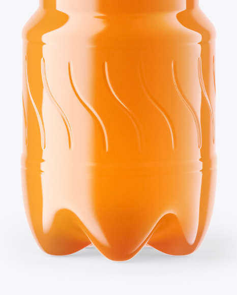 Peach Soft Drink Bottle Mockup PSD #1