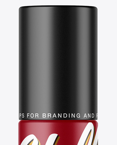 Matte Cosmetic Bottle with Pump Mockup PSD #6