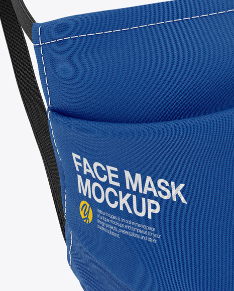 Download Face Mack Mockup Front Side View In Apparel Mockups On Yellow Images Object Mockups