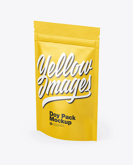 Download Matte Stand Up Pouch Mockup In Pouch Mockups On Yellow Images Object Mockups