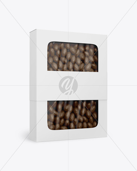 Download Box With Chocolate Dragee Mockup In Box Mockups On Yellow Images Object Mockups