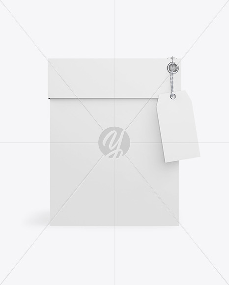 Paper Box with Label Mockup PSD #1