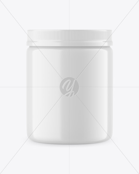 Glossy Plastic Jar Mockup PSD #1