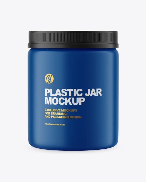 Matte Plastic Jar Mockup PSD #2