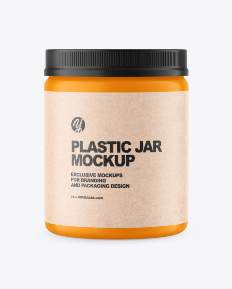 Matte Plastic Jar Mockup PSD #3