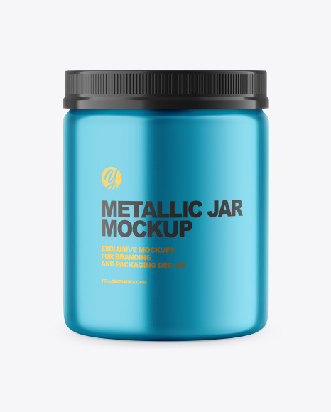 Metallic Jar Mockup PSD #2