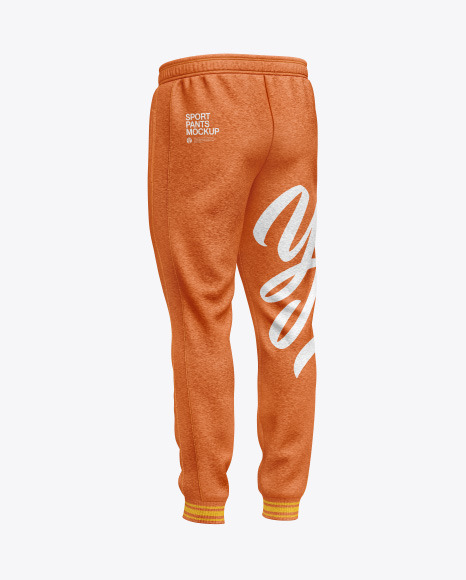 Men&#039;s Melange Sport Pants Mockup
