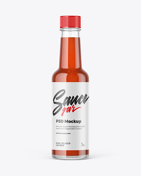 Bottle with Tomato Sauce Mockup PSD #2