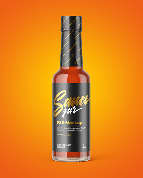 Bottle with Tomato Sauce Mockup PSD #7