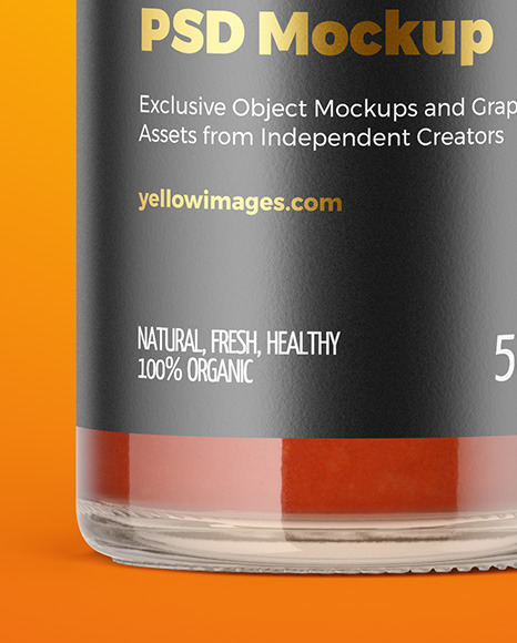 Bottle with Tomato Sauce Mockup PSD #5